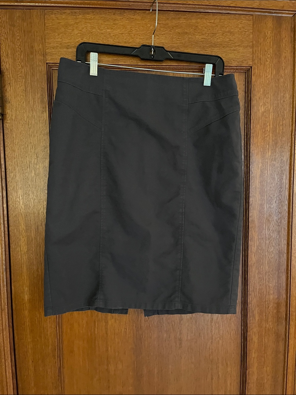 Ann Taylor Dark Grey Tailored Pencil Skirt